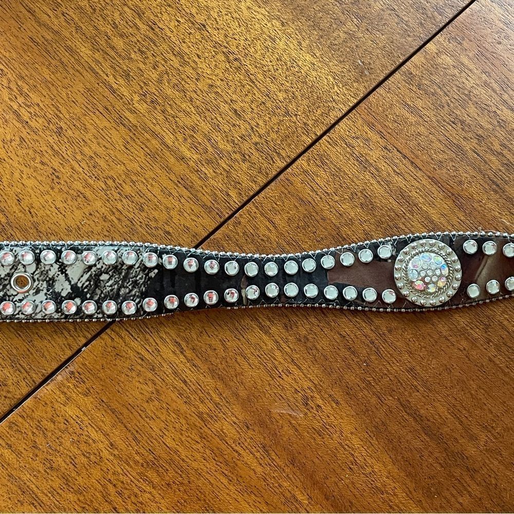 Blazin Roxx Mossy Oak Breakup Camo Leather Belt Size Small 38” end to end - Picture 4 of 13
